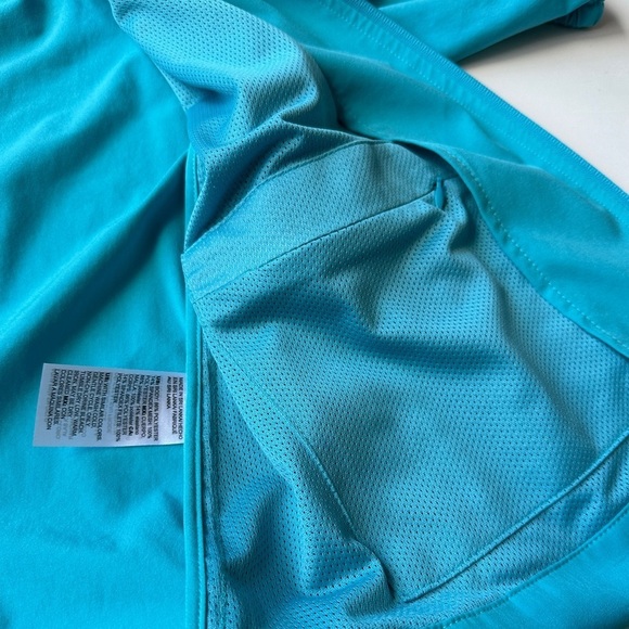 Chico’s Zenergy Teal Blue Lightweight Athletic Zip Up Jacket Size 1 (US Medium) - Picture 8 of 8